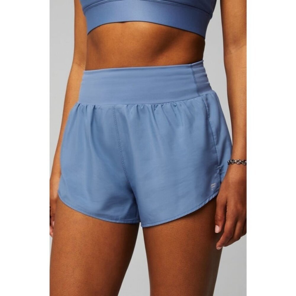 Fabletics sun Chaser 3” Short Elemental Blue High-Waisted 2in1 pocket XL NEW